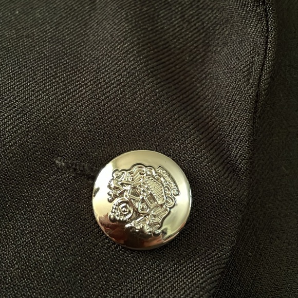 Black 3/4 sleeve button blazer - Picture 9 of 11